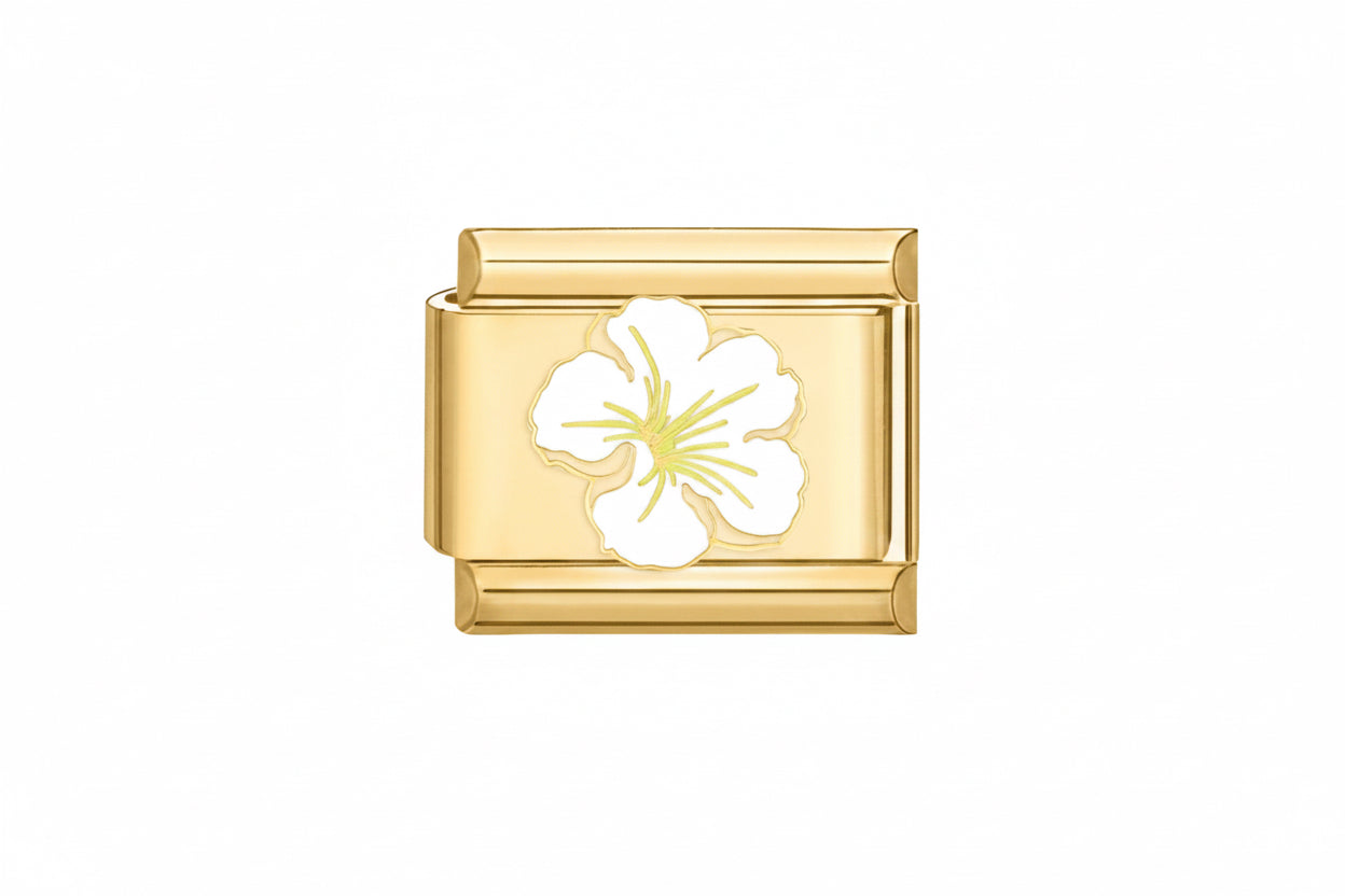 Charm fleur blanche