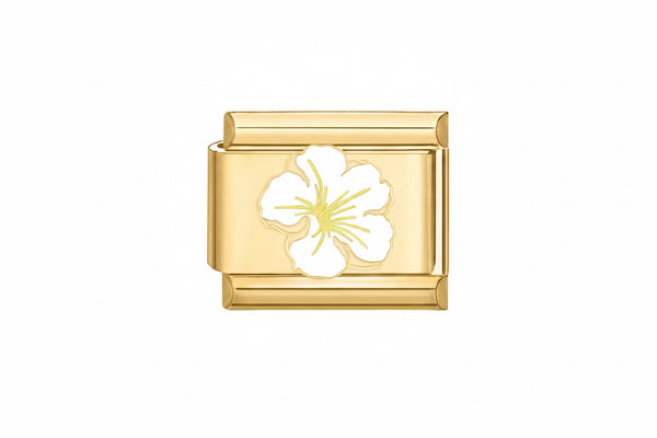 Charm fleur blanche