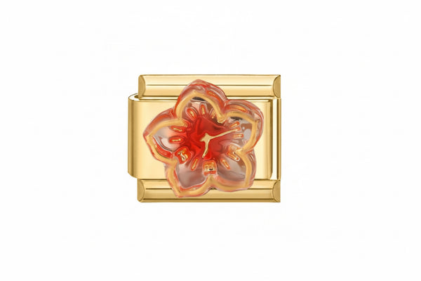 Charm fleur orange