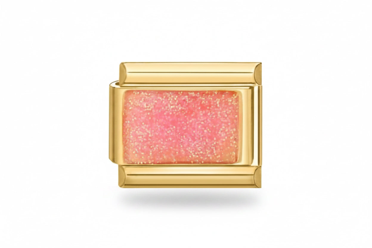 Charm rose paillettes