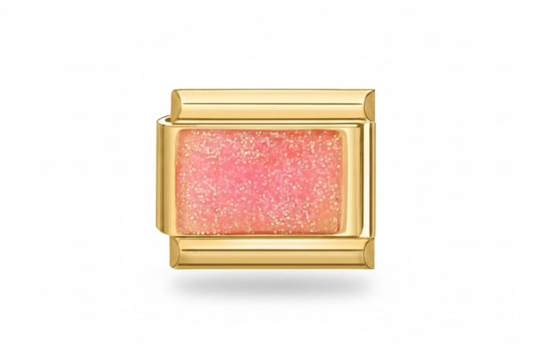 Charm rose paillettes